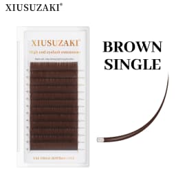 XIUSUZAKI Flat Ellipse Individual Lashes Extensions Matte Black Split Tips Classic Volume Eyelash Extension False Lashes Tools