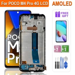 6,79" Super AMOLED Display MZB0B5VIN 2201117PI 2201117PG LCD For Xiaomi Poco M4 Pro 4G LCD Touch Screen Digitizer Assembly
