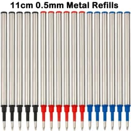 3/20 PCS Metal Refills 0.5mm for Roller Ballpoint Pen Business Pen Ball Pen Refills 11cm Length Office School Supply Stationery