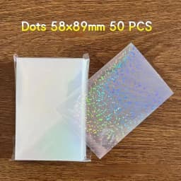 50Pcs Set Card Bags Laser Color Cards Sleeves Protector id Card Holder Foil Transparent Clear Kpop Photo Card Covers Cards Case