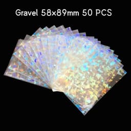 50Pcs Set Card Bags Laser Color Cards Sleeves Protector id Card Holder Foil Transparent Clear Kpop Photo Card Covers Cards Case