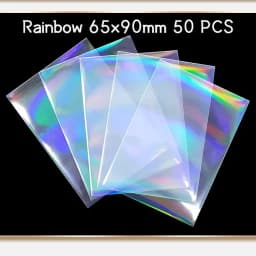 50Pcs Set Card Bags Laser Color Cards Sleeves Protector id Card Holder Foil Transparent Clear Kpop Photo Card Covers Cards Case