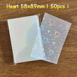 50Pcs Set Card Bags Laser Color Cards Sleeves Protector id Card Holder Foil Transparent Clear Kpop Photo Card Covers Cards Case