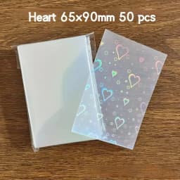 50Pcs Set Card Bags Laser Color Cards Sleeves Protector id Card Holder Foil Transparent Clear Kpop Photo Card Covers Cards Case