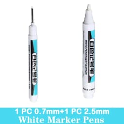 1/5 PCS White Marker Pens Oily Waterproof White Graffiti Sketching Markers Stationery Deep Hole Marker White Permanent Paint
