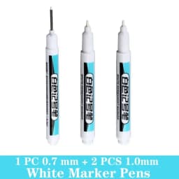 1/5 PCS White Marker Pens Oily Waterproof White Graffiti Sketching Markers Stationery Deep Hole Marker White Permanent Paint