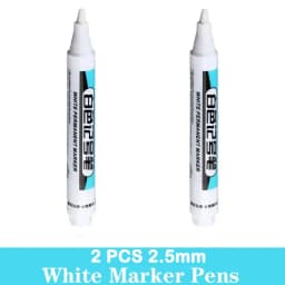 1/5 PCS White Marker Pens Oily Waterproof White Graffiti Sketching Markers Stationery Deep Hole Marker White Permanent Paint