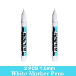 1/5 PCS White Marker Pens Oily Waterproof White Graffiti Sketching Markers Stationery Deep Hole Marker White Permanent Paint