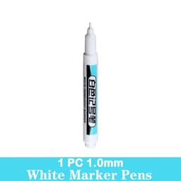 1/5 PCS White Marker Pens Oily Waterproof White Graffiti Sketching Markers Stationery Deep Hole Marker White Permanent Paint