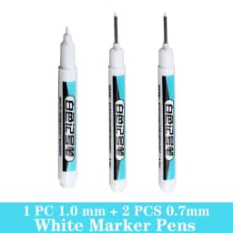 1/5 PCS White Marker Pens Oily Waterproof White Graffiti Sketching Markers Stationery Deep Hole Marker White Permanent Paint
