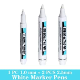 1/5 PCS White Marker Pens Oily Waterproof White Graffiti Sketching Markers Stationery Deep Hole Marker White Permanent Paint