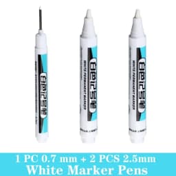 1/5 PCS White Marker Pens Oily Waterproof White Graffiti Sketching Markers Stationery Deep Hole Marker White Permanent Paint
