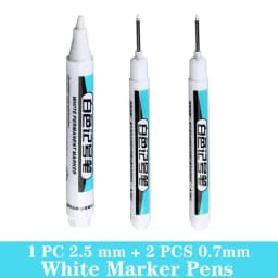 1/5 PCS White Marker Pens Oily Waterproof White Graffiti Sketching Markers Stationery Deep Hole Marker White Permanent Paint