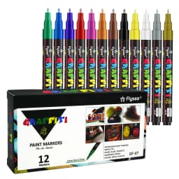 12/18/24 Colors Acrylic Graffiti Pens Premium Ultra-Fine 0.7mm Tips for Artists, Designers, and Graffiti Enthusiasts