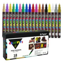 12/18/24 Colors Acrylic Graffiti Pens Premium Ultra-Fine 0.7mm Tips for Artists, Designers, and Graffiti Enthusiasts