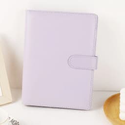 A5 Macaroon Color PU Leather DIY Binder Photocards Collect Book Diary Agenda Planner DIY Cover Album Stationery