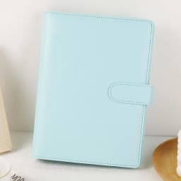A5 Macaroon Color PU Leather DIY Binder Photocards Collect Book Diary Agenda Planner DIY Cover Album Stationery