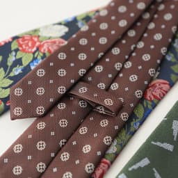 2024 New Design Green Brown Neckties 8cm Men Polyester Flower Neck Tie Young College Student Daily Wear Shirt Accessories Cravat