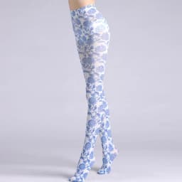 Japanese Style Floral Printed Tattoo Pantyhose Y2k Women Stylish Velvet Stockings Nightclub Tights Sweet Lolita Tattoo Pantyhose