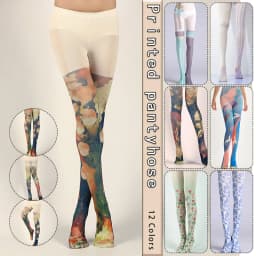 Japanese Style Floral Printed Tattoo Pantyhose Y2k Women Stylish Velvet Stockings Nightclub Tights Sweet Lolita Tattoo Pantyhose