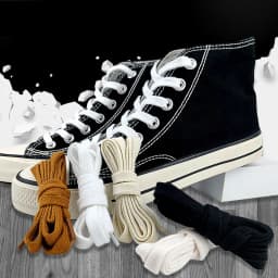 1 Pair Classic Flat Cotton Shoelaces for Sneakers Shoelace High-top Canvas Casual Shoe Laces No Elasticity Shoestrings for Women