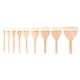 1Pc Flat Paddle Paint Brush with Long Handle 1-4 Inch Large Scale Artist Craft Brush for Oil and Acrylic Paints Art Supplies