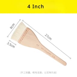 1Pc Flat Paddle Paint Brush with Long Handle 1-4 Inch Large Scale Artist Craft Brush for Oil and Acrylic Paints Art Supplies
