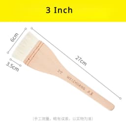 1Pc Flat Paddle Paint Brush with Long Handle 1-4 Inch Large Scale Artist Craft Brush for Oil and Acrylic Paints Art Supplies