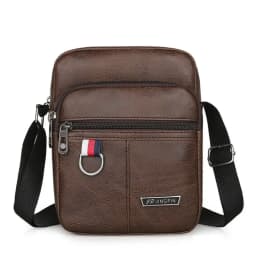 Leather Men's Sling Bag Messenger Shoulder Crossbody Bags Large Capacity Handbags Multifunctional