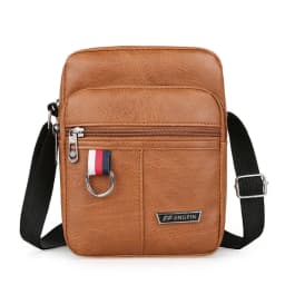Leather Men's Sling Bag Messenger Shoulder Crossbody Bags Large Capacity Handbags Multifunctional