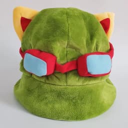 Game Lovely kawaii Swift Scout Timor Teemo's Hat LOL Cosplay High Quality Plush Warm Hat Party Teemo Cap