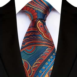 Luxury 8CM Mens Necktie Paisley Floral Ties For Man Jacquard Woven Business Party Accessories Neck Tie For Man