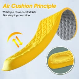 Unisex Memory Foam Arch Support Insoles, Soft Comfort Shoe Pads, Shock Absorbing Inserts for Sneakers, Foot Care for Long Time