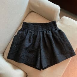 Women's Casual Wide Leg Shorts Vintage Black White Jacquard Shorts Female Korean Chic Elastic High Waist Streetwear Short Pants