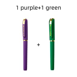 Aesthetic Stationery Cheap Stuff Colored 0.7mm Pens 2pcs/Set Red&Green&Purple&Yellow Ink Gold Kawaii Things