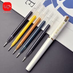 Aesthetic Stationery Cheap Stuff Colored 0.7mm Pens 2pcs/Set Red&Green&Purple&Yellow Ink Gold Kawaii Things