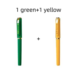 Aesthetic Stationery Cheap Stuff Colored 0.7mm Pens 2pcs/Set Red&Green&Purple&Yellow Ink Gold Kawaii Things