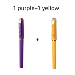 Aesthetic Stationery Cheap Stuff Colored 0.7mm Pens 2pcs/Set Red&Green&Purple&Yellow Ink Gold Kawaii Things
