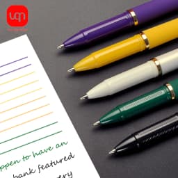 Aesthetic Stationery Cheap Stuff Colored 0.7mm Pens 2pcs/Set Red&Green&Purple&Yellow Ink Gold Kawaii Things