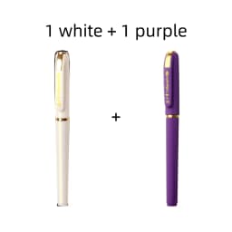 Aesthetic Stationery Cheap Stuff Colored 0.7mm Pens 2pcs/Set Red&Green&Purple&Yellow Ink Gold Kawaii Things