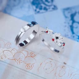 Anime Mo Dao Zu Shi Cosplay Couple Ring Wei WuXian Lan WangJi Lover Rings Ancient Style Jewelry Gift Prop Accessories