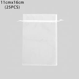 25Pcs/Set Organza Gauze Drawstring Bag Party Supply Christmas Favor Jewelry Packing Pouches Wedding Candy Pocket Gift Bags