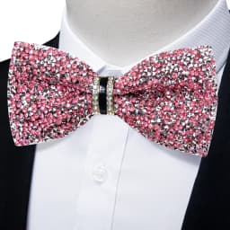Shinny Rhinestone Diamond Bow Tie Pre-tied Bowknot for Wedding Prom Tuxedo Suits Black Red Green Butterfly Gift for Men