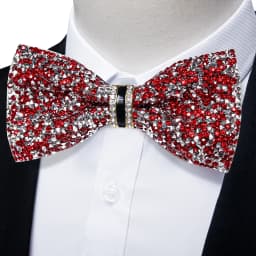 Shinny Rhinestone Diamond Bow Tie Pre-tied Bowknot for Wedding Prom Tuxedo Suits Black Red Green Butterfly Gift for Men