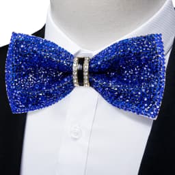 Shinny Rhinestone Diamond Bow Tie Pre-tied Bowknot for Wedding Prom Tuxedo Suits Black Red Green Butterfly Gift for Men
