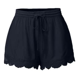 Shorts For Women Ruffle Hem Casual Shorts Plus Size Drawstring Lace Shorts