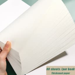 Blank Sketch Book for 20K 80 Sheets of Paper Art Students Learning To Draw Colored Lead Paintings Crayon Painting Art Supplies