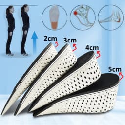 1 Pair For Women Men Height Increase Insole Half Shoe Insoles Heel Insert Sports Shoes Pad Cushion 2-5 CM Invisible Shoe Lifts