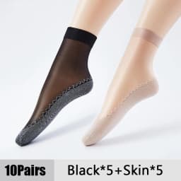 10/20 Pairs Short Socks Women Ultrathin Elastic Lace Transparent Sock Woman Summer Breathable Non-Slip Bottom Splice Cotton Sock