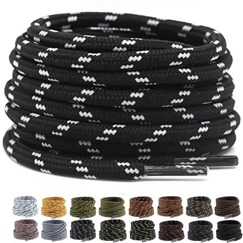 1Pair Round Shoelaces Outdoor Hiking Sports Shoe Laces Kids Sneakers Shoe Lace Length 100/120/140/160CM Lacets Baskets 19 Colors